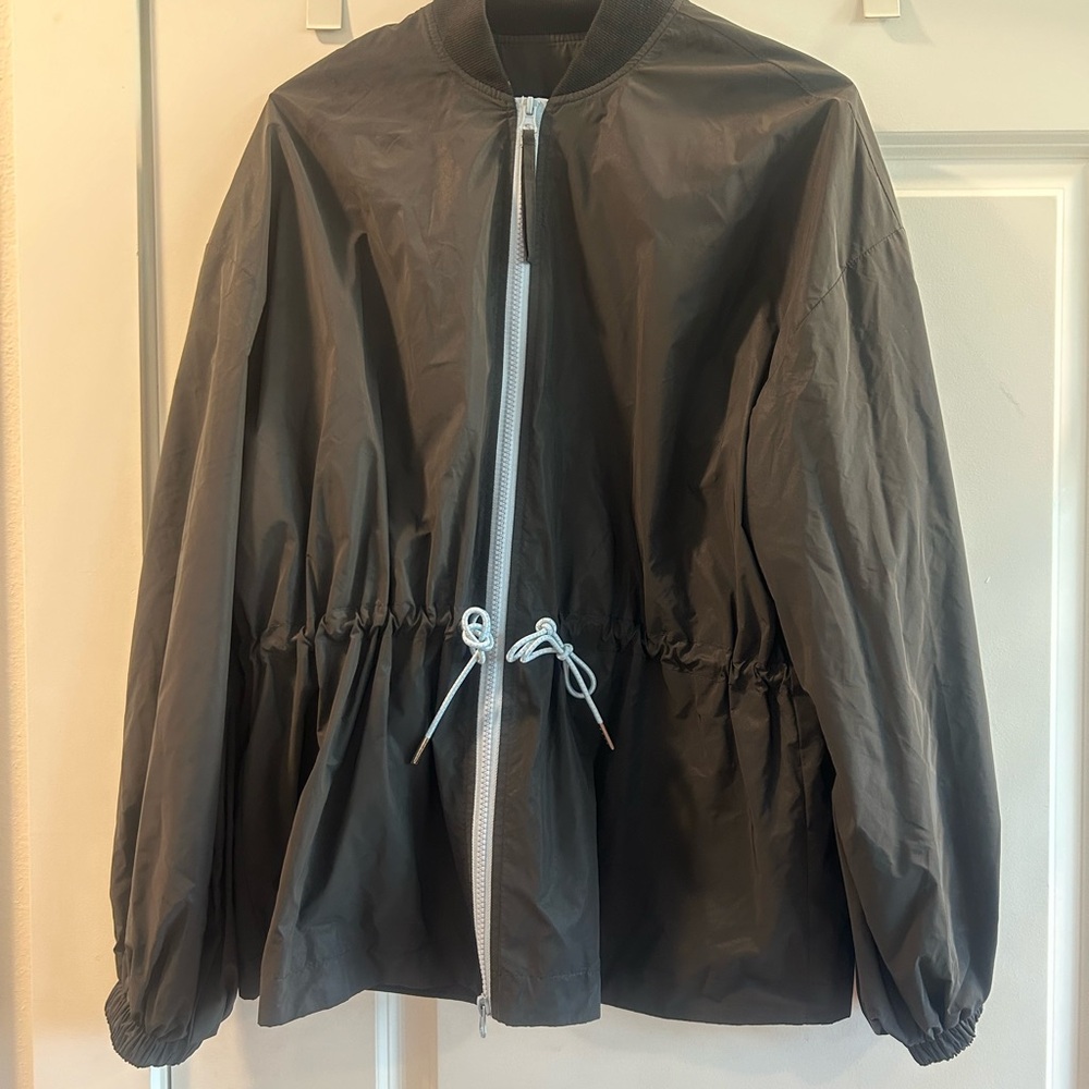 Fabletics Black Bomber Jacket With Stand-Up Collar - image 3